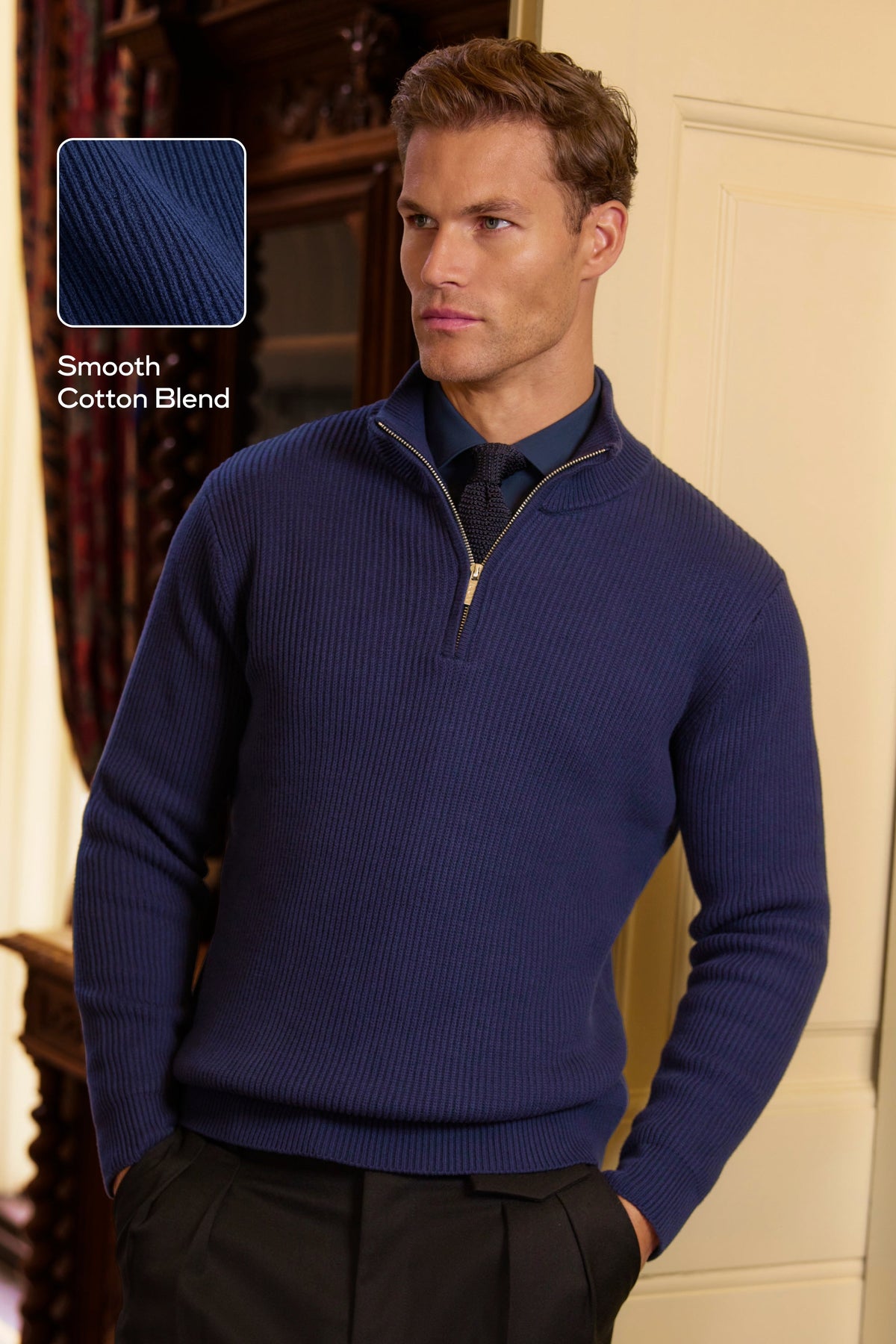 The Marcello Quarter Zip Sweater