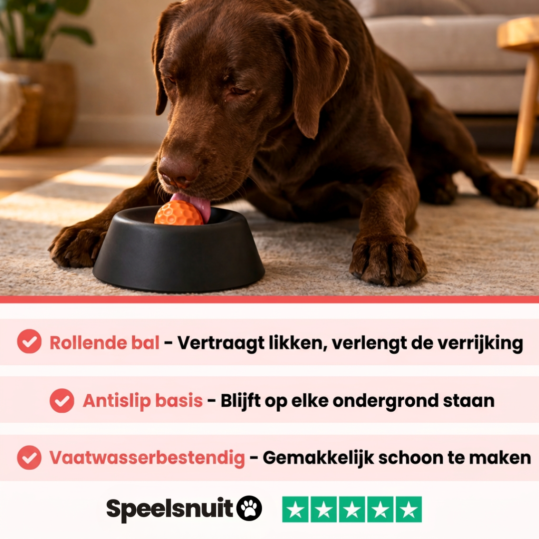 CalmFeeder met rollende bal